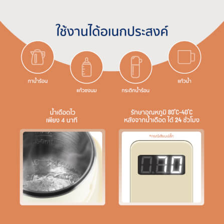 กาต้มน้ำไฟฟ้าพกพา ALECTRIC รุ่น PT-MINI สีครีม_1